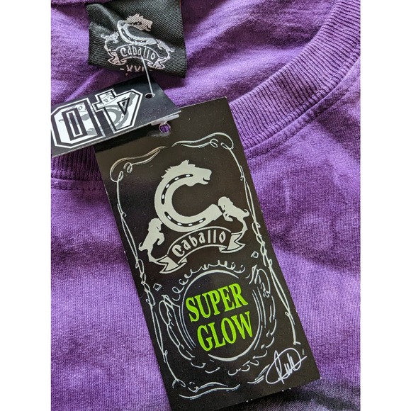 Caballo Super Glow Tye Dye Tiger Graphic T-shirt XXL - Picture 4 of 7